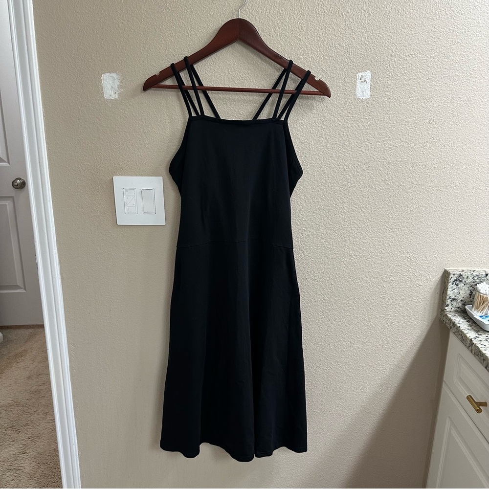 Pact Black Midi Dress with Double Straps - Picture 2 of 8